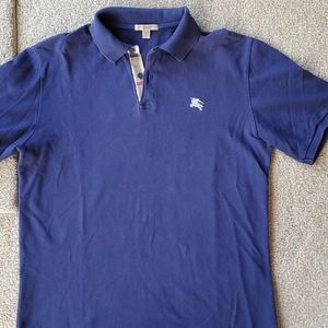 Burberry medium navy blue polo